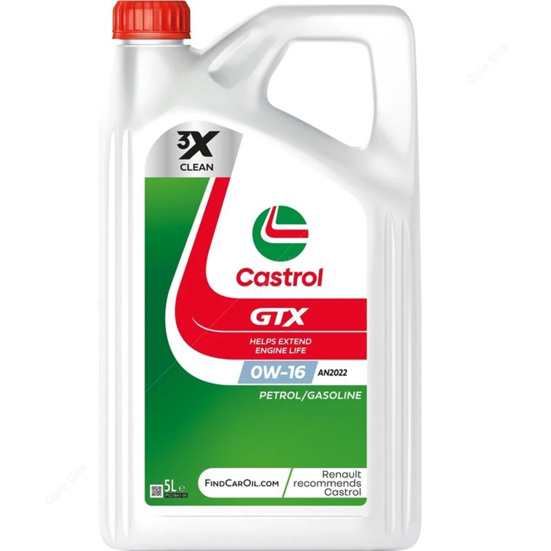 Image of Castrol 160A26 Engine oil Castrol GTX 0W-16 AN2022 Capacity: 5l Engine Oil (1862)
