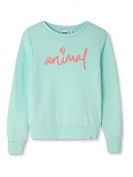 Image of Animal Girls Mila Crew Neck Sweatshirt - Green