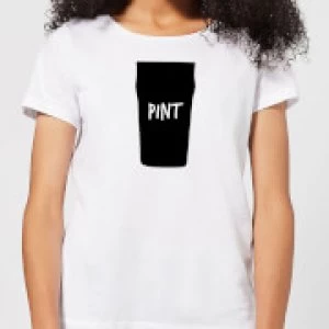 Image of Full Pint Womens T-Shirt - White - 4XL