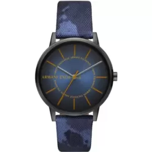Image of Armani Exchange Blue Pattern Watch