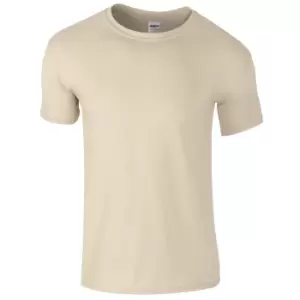 Image of Gildan Mens Short Sleeve Soft-Style T-Shirt (3XL) (Sand)