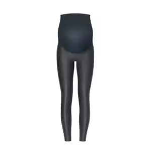 Image of Spanx Mama Faux Leather Leggings - Black
