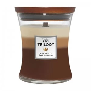 Image of WoodWick Trilogy Cafe Sweets Medium Jar Candle 275g