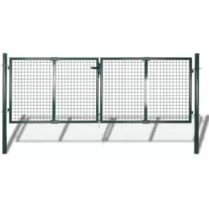 Image of Vidaxl - Fence Gate Steel 306x150cm Green Green