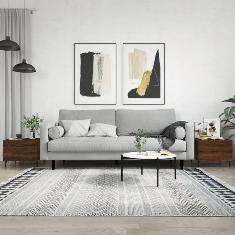 Image of VIDAXL Coffee Tables 2 pcs Brown Oak 50x50x40cm Engineered Wood Vidaxl 8720845429041