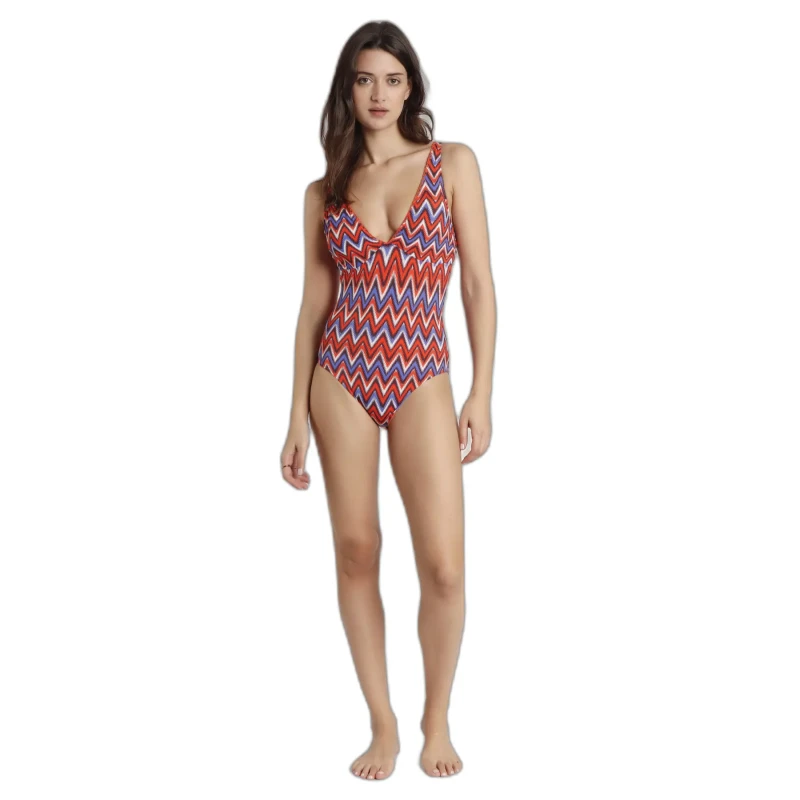 Image of Womens 1 Piece swimsuit Admas Ethnic Waves Multicolore Female 44