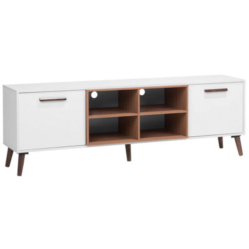 Image of Beliani Retro TV Stand Alloa White