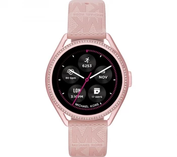 Image of MICHAEL KORS MKGO Gen 5E MKT5116 Smartwatch - Pink, Silicone Strap, Pink