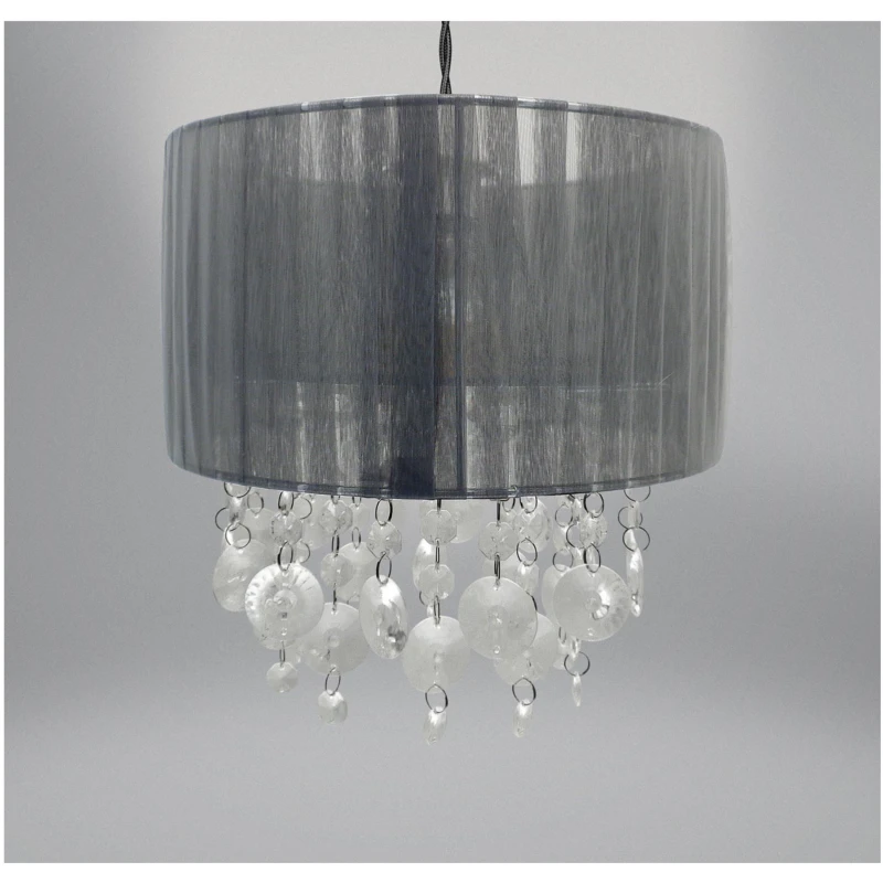 Image of Country Club Country Club Elliana Ribbon Light Fitting in Grey Grey One Size Unisex 5023674183171