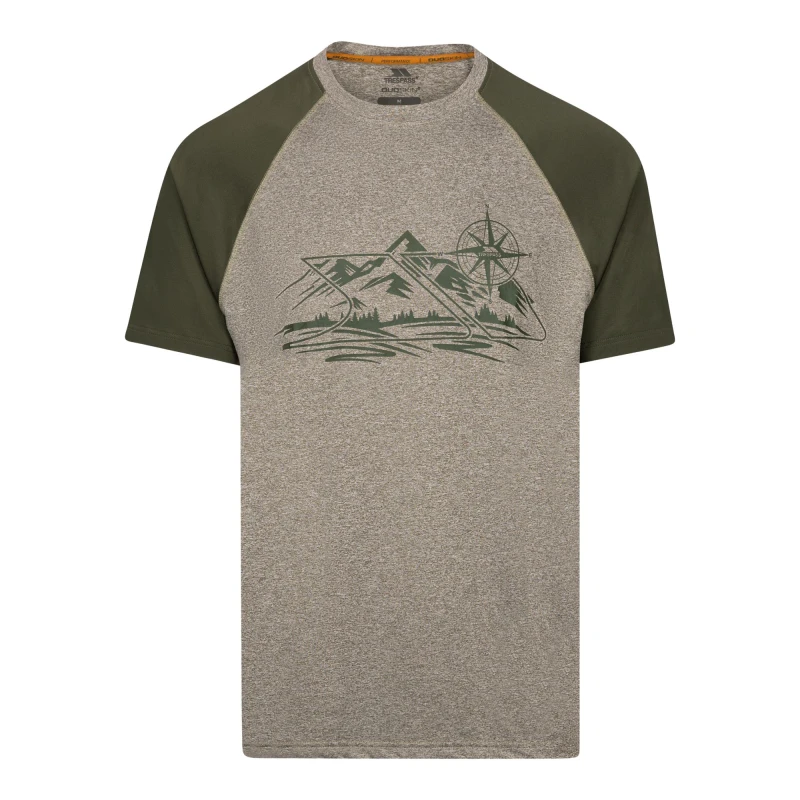 Image of Trespass Trespass Men Fullmer Mountain T-Shirt in Medium Beige Size: X-Small Medium Beige XS Male 5063750855554