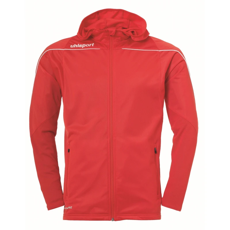 Image of Uhlsport Stream 22 Hooded Jacket Adults - Red Red S
