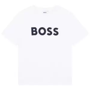 Image of Boss Large Logo T-Shirt Juniors - White