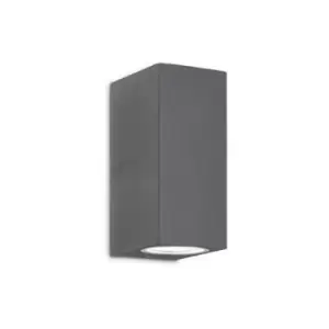 Image of 2 Light Outdoor Up Down Wall Light Anthracite IP44, G9