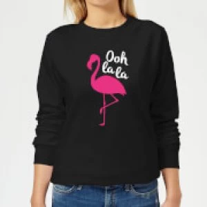 Image of Ooh La La Flamingo Womens Sweatshirt - Black - 5XL