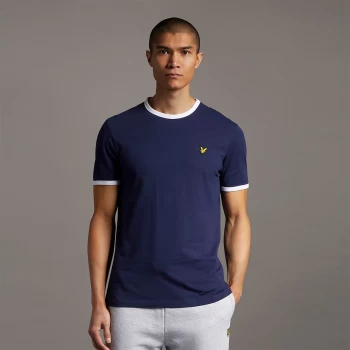 Image of Mens Ringer T-Shirt - Navy/White - S