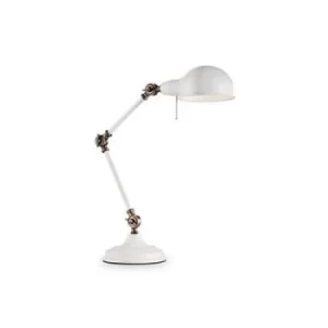 Image of Truman 1 Light Adjustable Table Lamp White, Brass, E27