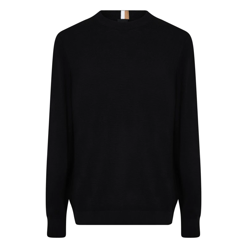 Image of Boss Mens Ecaio-P Knitted Jumper Black male Small