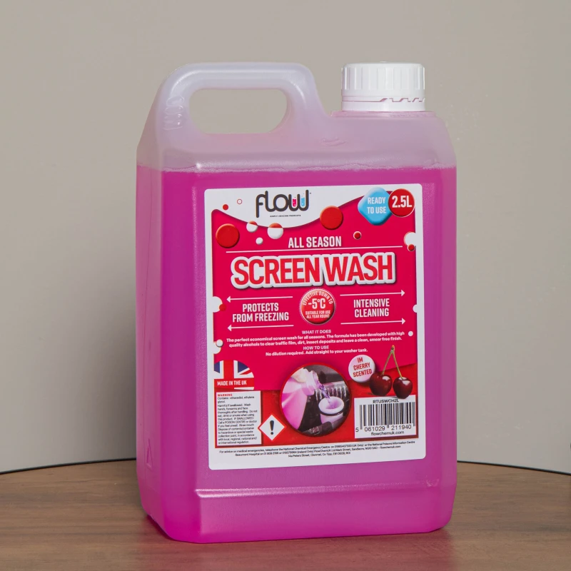 Image of 2.5L Cherry Scented Smear Free Windscreen Washer Fluid For All Vehicles