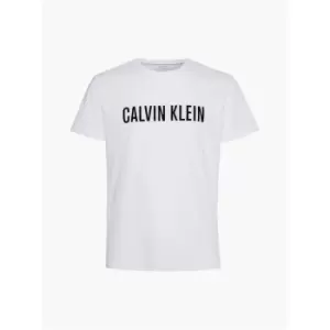 Image of Calvin Klein Crew Neck Logo Tee - White