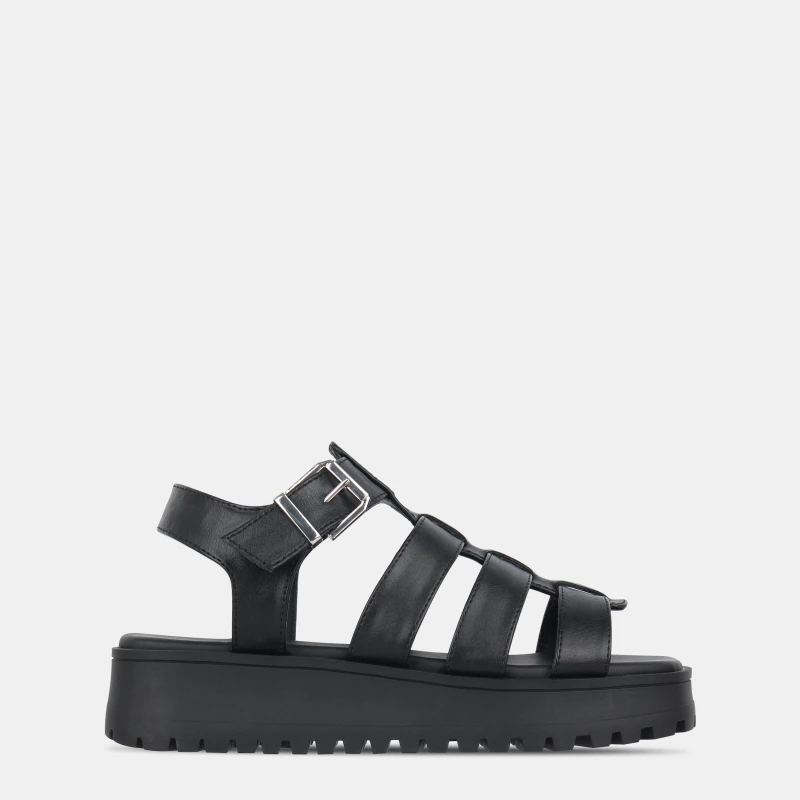 Image of Jack Wills Gladiator Sandals Womens Flatform Sandals 3 (36) Black 11212040230