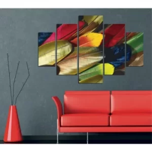 Image of ST052 Multicolor Decorative MDF Painting (5 Pieces)