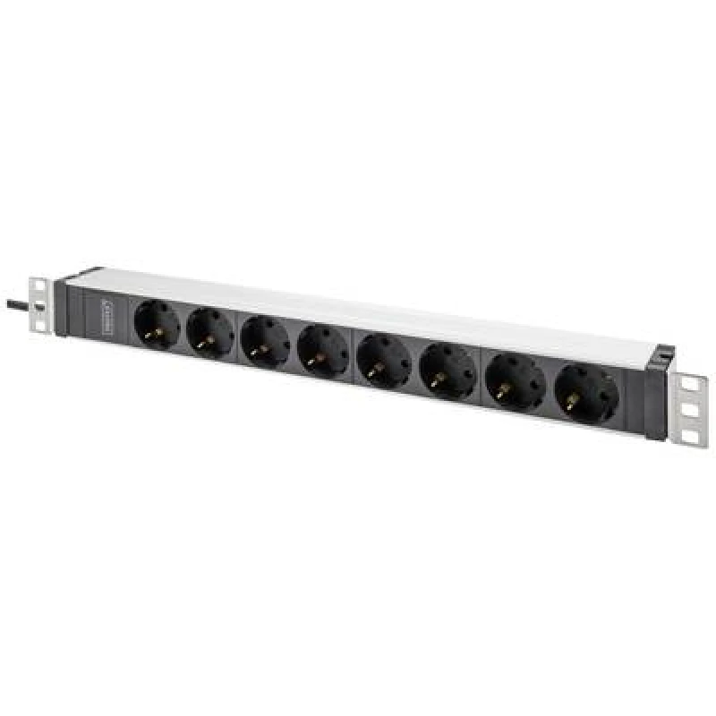 Image of Digitus Digitus DN-95428 19" Server rack cabinet power strip 1 U PG socket Suitable for (cabinet depths): > 300 mm Aluminium , Aluminium (anodised