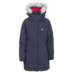 Image of Trespass Childrens Girls Fame Waterproof Parka Jacket (9-10 Years) (Navy)