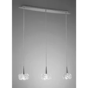 Image of Artic Pendant Light 3 Bulbs G9 Line Small, polished chrome