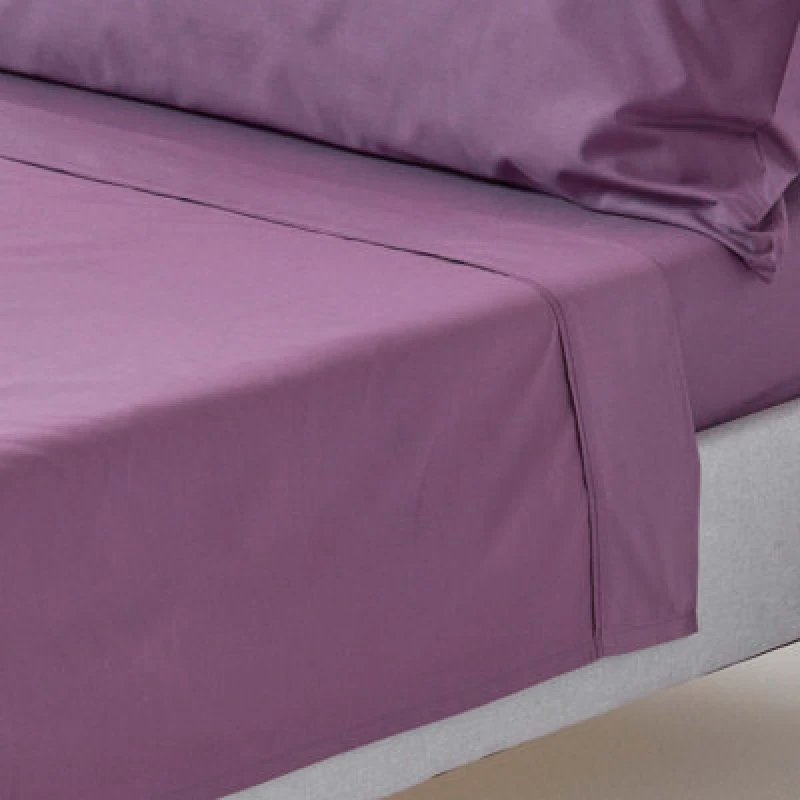 Image of Homescapes Grape Egyptian Cotton Flat Sheet 200 Tc, Single