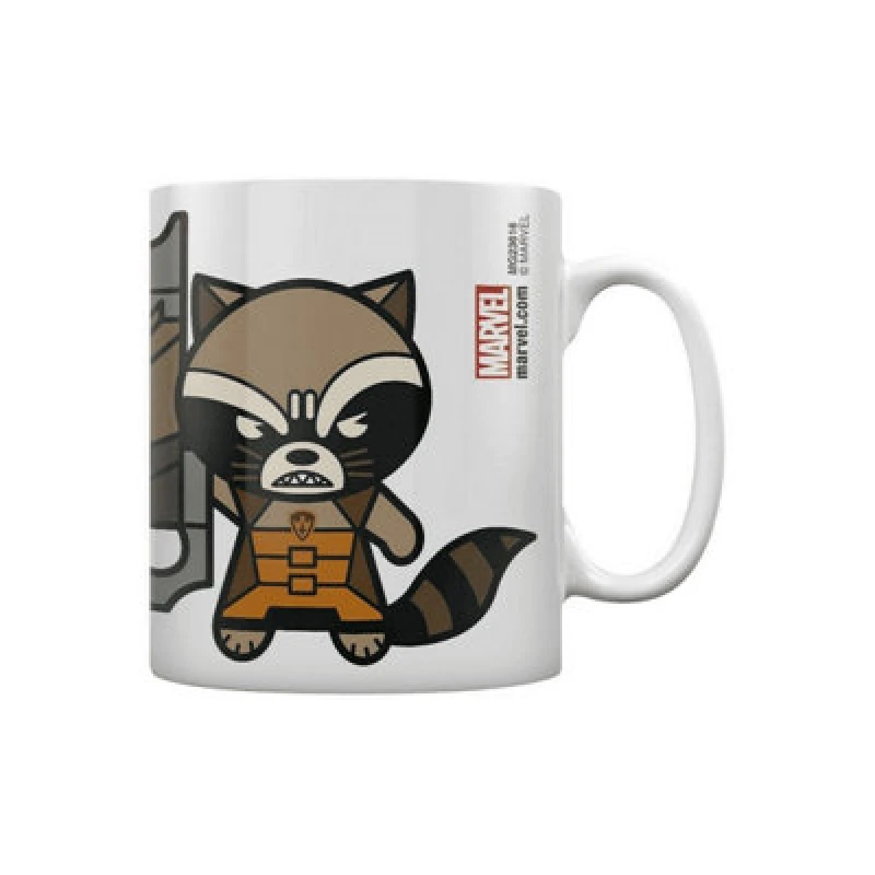 Image of Marvel Kawaii Rocket Raccoon Mug Off White unisex