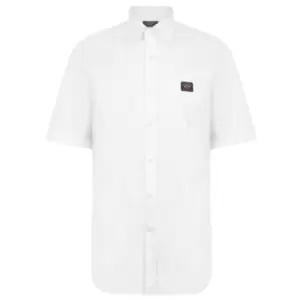 Image of PAUL AND SHARK Button Down Short Sleeve Shirt - White