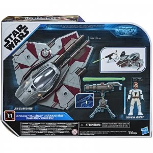 Image of Hasbro Star Wars Mission Fleet Obi-Wan Kenobi Jedi Starfighter Action Figure