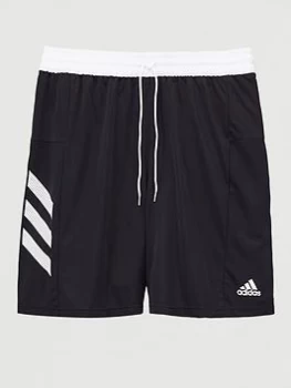 Image of Adidas Plus Size Basketball 3 Stripe Short