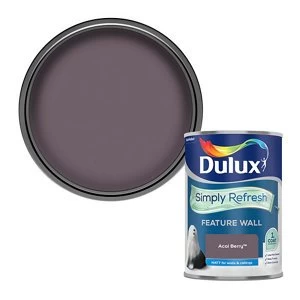 Image of Dulux Simply Refresh Feature Wall Acai Berry Matt Emulsion Paint 1.25L