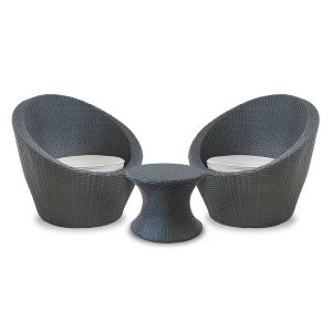 Image of Robert Dyas Monaco 2-Seater Stackable Egg Patio Set - Rattan Grey