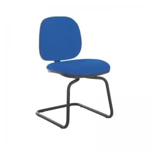 Image of Jota fabric visitors chair with no arms - Scuba Blue