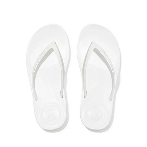 Image of Fit Flop Womens iQushion Slip On Ergonomic Flip Flops UK Size 4 (EU 37) Urban White FIT009-WHITE-4