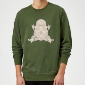 Image of Crystal Maze Fast And Safe Crest Sweatshirt - Forest Green - M