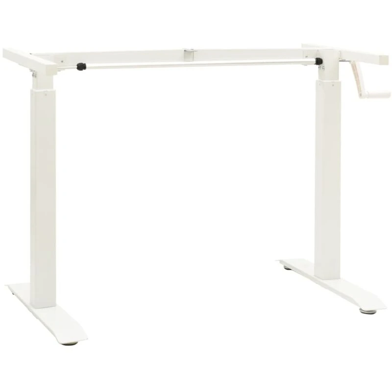 Image of VIDAXL Manual Height Adjustable Standing Desk Frame Hand Crank White Vidaxl 8720286061855