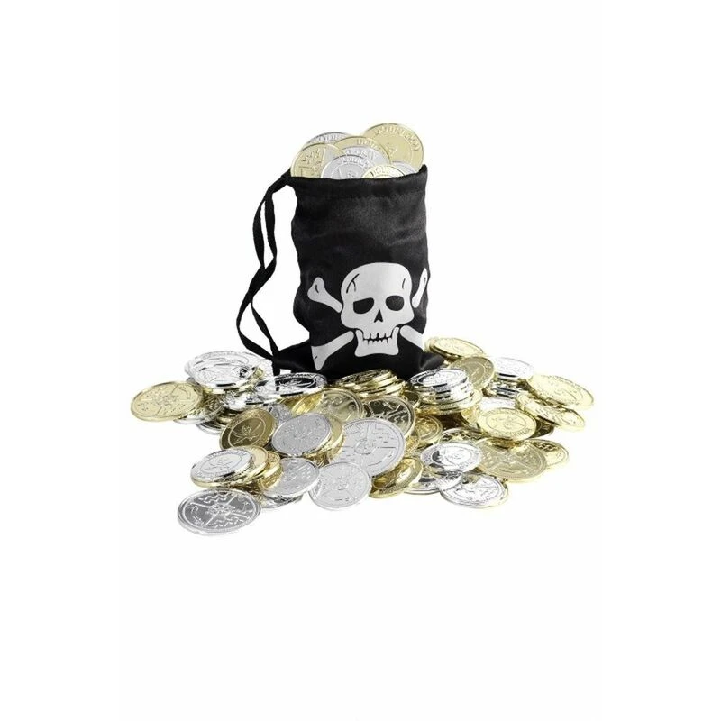 Image of Smiffys Pirates Coin Bag Black unisex