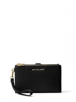 Image of Michael Kors Wristlets double zip wristlet purse Black