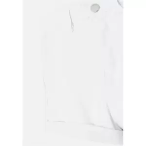 Image of Missguided Up Denim Shorts - White