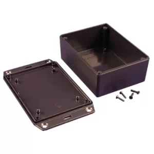 Image of Hammond 1591XXGSFLBK GPABS Enclosure Flanged Lid 121 x 94 x 33mm Black