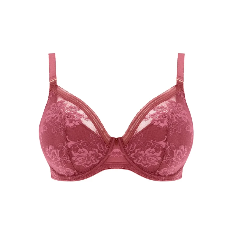 Image of Fantasie Fantasie Fusion Lace Plunge Bra Rosewood Rosewood Female 34D LO44507
