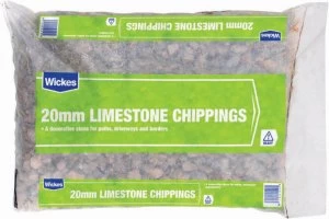 Image of Wickes 20mm Limestone Chippings Major Bag