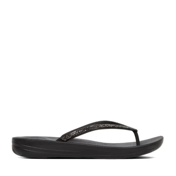 Image of Fitflop Sparkle Flip Flops - Black