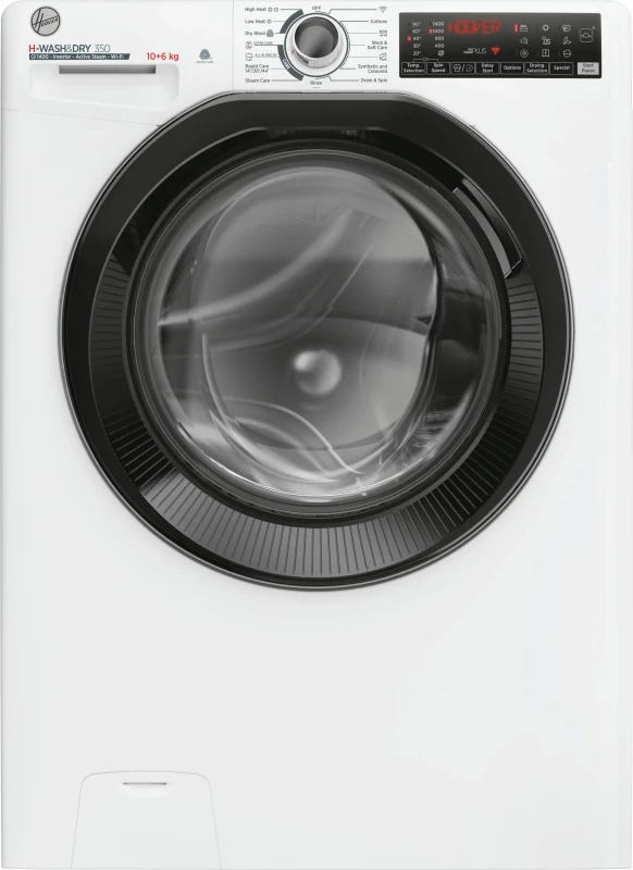 Image of Hoover H-WASH&DRY 350 H3DPS41066TAMB80 WiFi Connected 10Kg / 6Kg Washer Dryer with 1400 rpm - White - D Rated