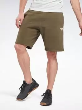 Image of Reebok Identity Fleece Shorts, Brown, Size S, Men