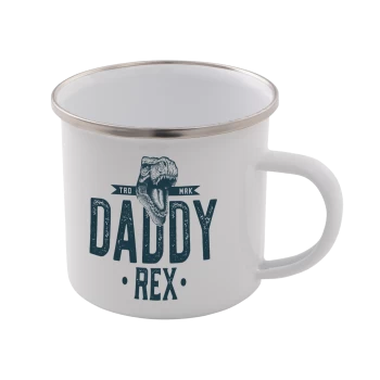 Image of Daddy Rex Enamel Mug - White