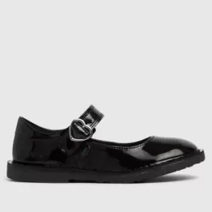 Image of Kickers Black Adlar Heart Girls Toddler Shoes